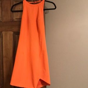 Xenia Neon Orange backless dress